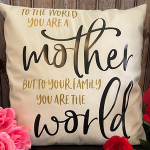 Mother - World - Cushion Pillow Cover